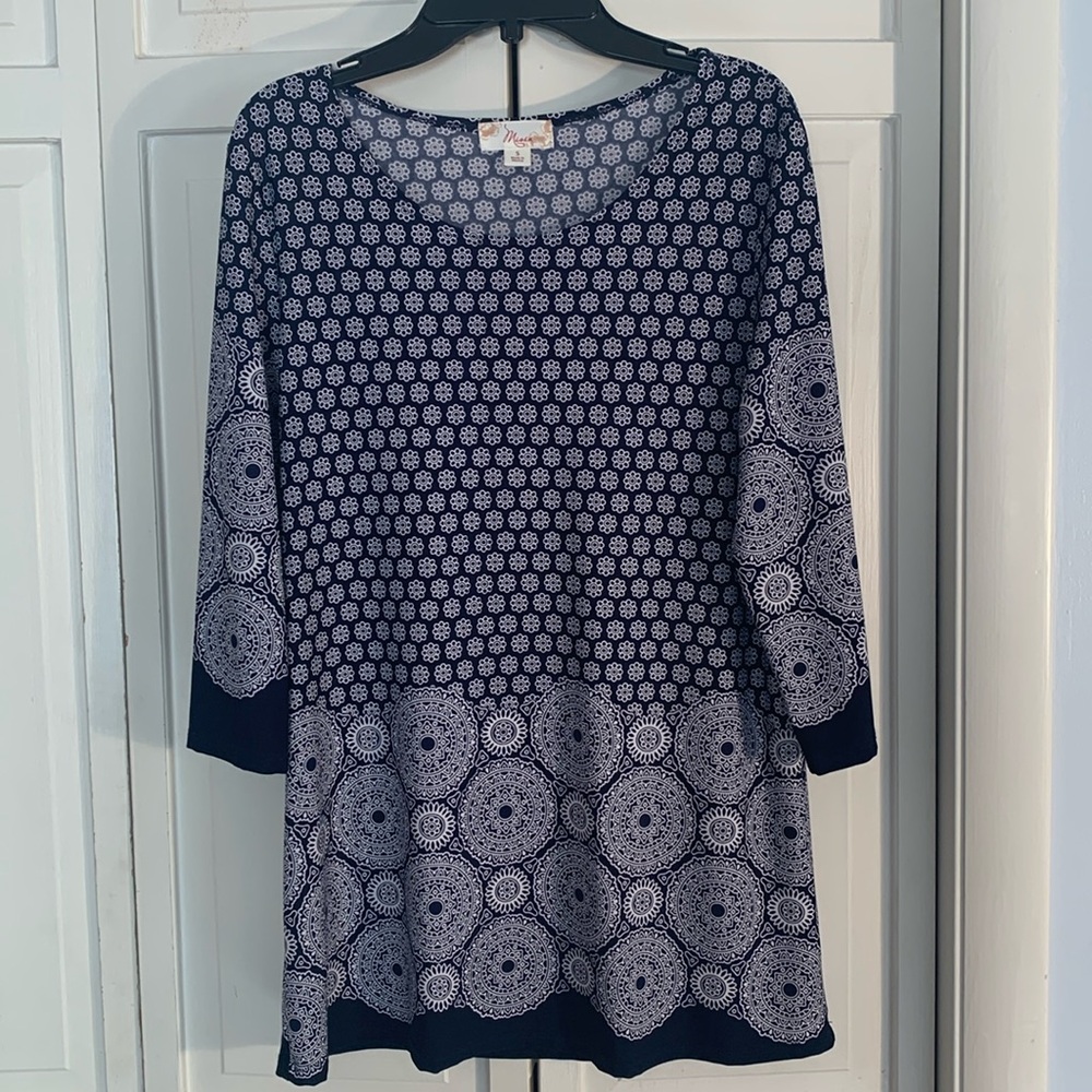Misia Blue & White Tunic EUC